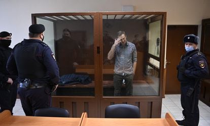 Navalni, el pasado 20 de febrero, en un tribunal de Moscú.