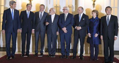 Los negociadores occidentales, hoy en Viena.