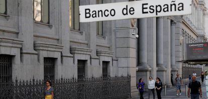 Fachada del Banco de España, en Madrid. EFE/Chema Moya/Archivo