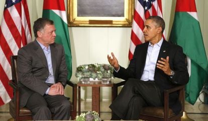 El rey de Jordania, Abdalá, y el presidente de EEUU, Barack Obama.