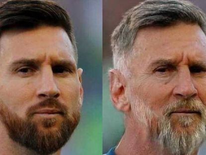 Imatge del jugador Leo Messi després d'aplicar-li el filtre d'envelliment de FaceApp.