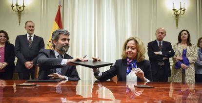 Carlos Lesmes y Consuelo Madrigal, el 25 de mayo.
