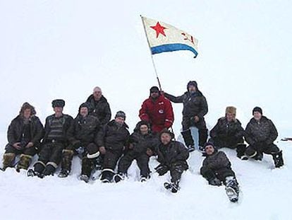 La expedición Polo Norte-32, en una foto del pasado agosto.