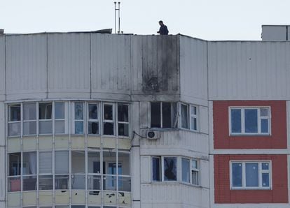 Una oleada de drones alcanza varios edificios de Moscú horas después de la última ofensiva sobre Kiev