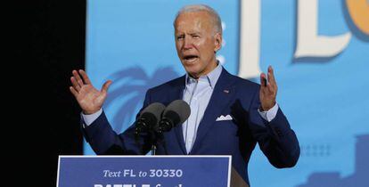 Joe Biden, en Tampa (Florida), el jueves.