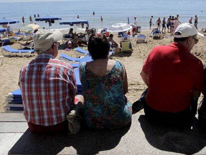 Turistas en Benidorm.