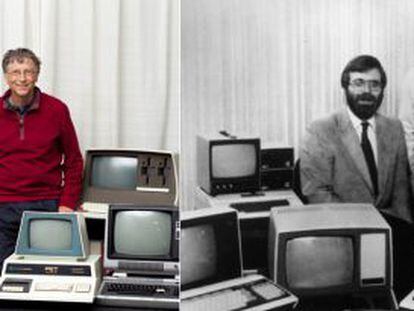 Allen y Gates en la actualidad y en 1981.