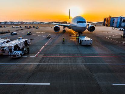 El aeropuerto de Barcelona.