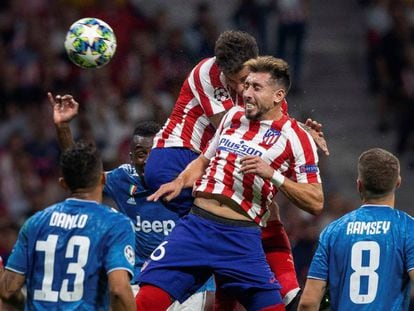 Herrera cabecea para marcar el gol del empate del Atlético. En vídeo, sus declaraciones después del partido.