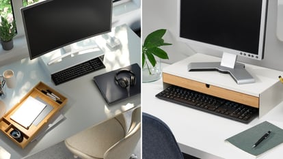 Describimos el soporte para monitor de PC más popular en la web de Ikea, de diseño nórdico y con cajón inferior.