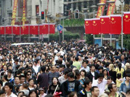 Una calle de Shangai, en 2011.