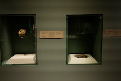 La pieza, conocida como 'El penacho de Cuauhtémoc', expuesta en el Museo de Antropología.