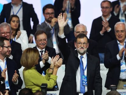 Mariano Rajoy, este domingo, en el congreso del PP.