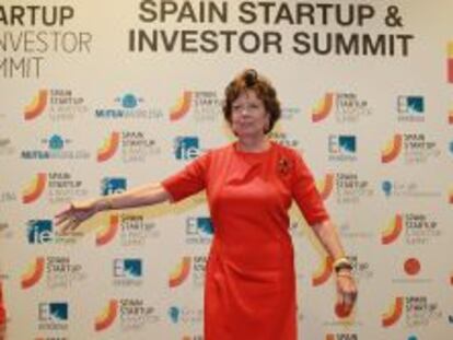 La vicepresidenta de la Comisi&oacute;n Europea, Neelie Kroes, en su visita al Spain Startup &amp; Investor Summit. 