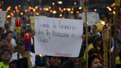 Manifestación en Honduras, en noviembre de 2022.