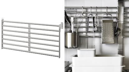 Barra Colgante de Acero Inoxidable Organizador para Utensilios de cocina