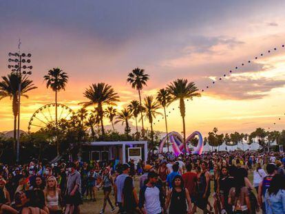 Un atardecer del Coachella en 2014.