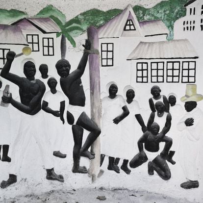 Mural en un convento de Puerto Príncipe