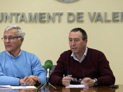 El portavoz de Comprom&iacute;s en Valencia, Joan Rib&oacute;, y el diputado de la coalici&oacute;n en el Congreso, Joan Baldov&iacute;.