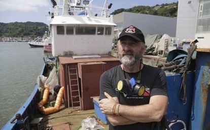 Íñigo Gutiérrez, representante de salvamento Marítimo Humanitario, a bordo del barco de rescate 'Aita Mari'.