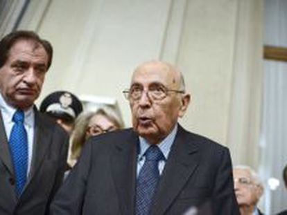 El presidente de la Rep&uacute;blica italiana, Giorgio Napolitano.