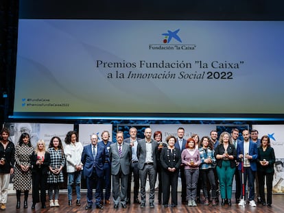 Los galardonados en los VII Premios Fundación 'la Caixa' a la Innovación Social.