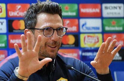 Eusebio Di Francesco, en la rueda de prensa.