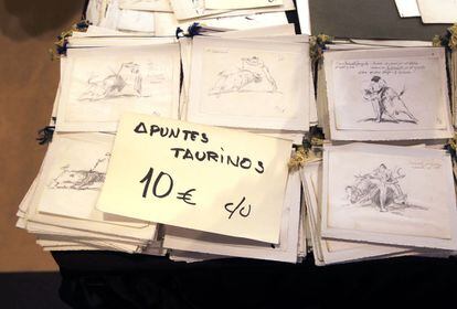 Hubo un tiempo en que las crónicas taurinas se contaban con un simple boceto. Apuntes taurinos por el módico precio de 10 euros cada dibujo.