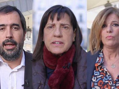 Desde la izquieda, Carlos E. Cué, Anabel Díez y Esther Palomera durante el análisis.