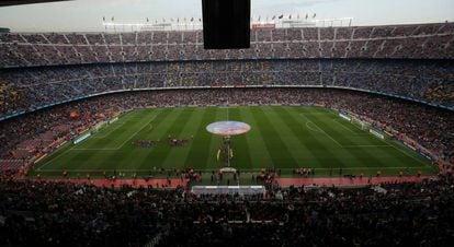 Imagen del Camp Nou en el duelo Barça-Villarreal.