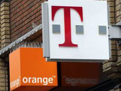 Logotipos de Orange y Deutsche Telekom.