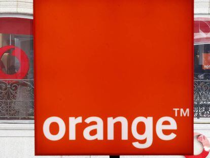Logo de Orange en una tienda