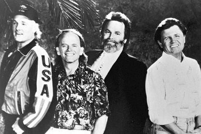 Desde la izquierda, Mike Love, Al jardine, Carl Wilson y Brian Wilson.