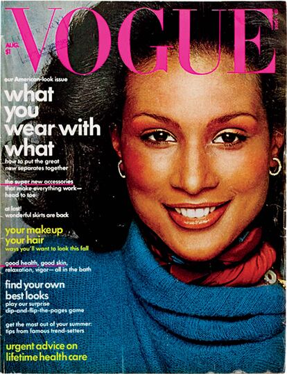Beverly Johnson, en su primera portada para 'Vogue', en 1974.