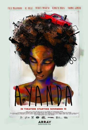 Cartel promocional de la película Ayanda, proyectada en el ciclo África ON en Madrid.