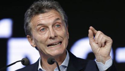 Macri, durante un discurso a finales de 2015.