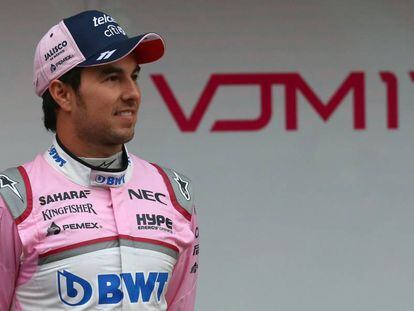 Pérez, durante la presentación del nuevo coche.