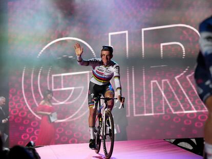 Evenepoel, el jueves, en la presentación del Giro en Pescara.