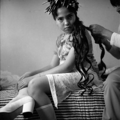 Retrato de una niña del barrio de La Merced, en México D. F.