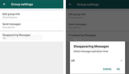 Beta de WhatsApp con mensajes que se autodestruyen.