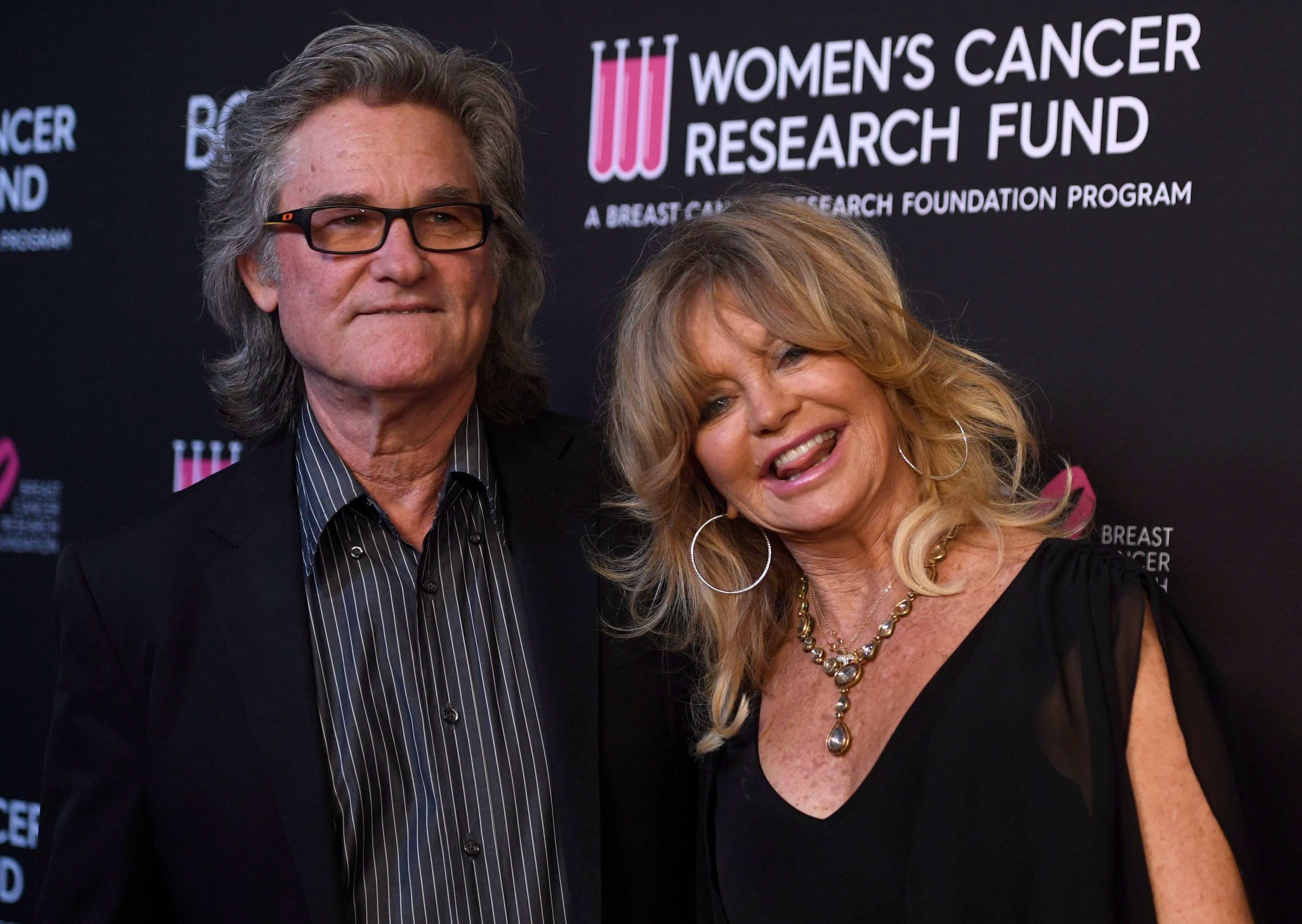 Kurt Russell y Goldie Hawn en California en 2019.