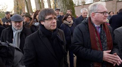 El expresidente catalán, Carles Puigdemont, en Brujas.