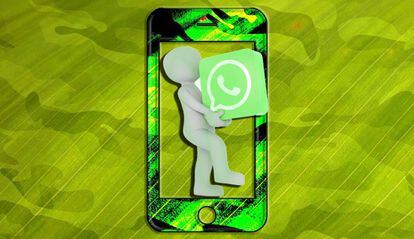 Logo de WhatsApp con hombre