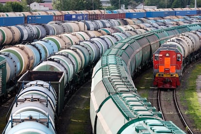 Vagones de carga en la estación rusa de Kaliningrado, el pasado junio.