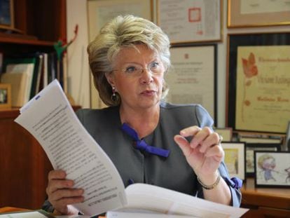 Viviane Reding, vicepresidenta de la Comisi&oacute;n Europea.