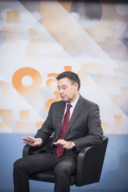 Bartomeu, durante la entrevista en 8TV.
