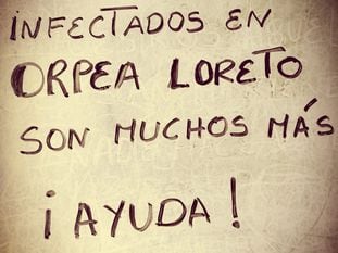 Nota de auxilio de trabajadores de la residencia de mayores Orpea Loreto.