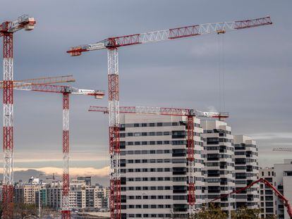 Construcción de viviendas en Madrid, este mes.