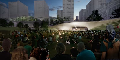 El peatón recobra en el proyecto de Diller + Scofidio un protagonismo perdido frente a los coches, ya que se pretende que el espacio de uso público sea capaz de convocar entre 200 y 10.000 personas en las actividades al aire libre que allí se programen.