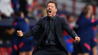 Diego Simeone, entrenador del Atlético de Madrid.